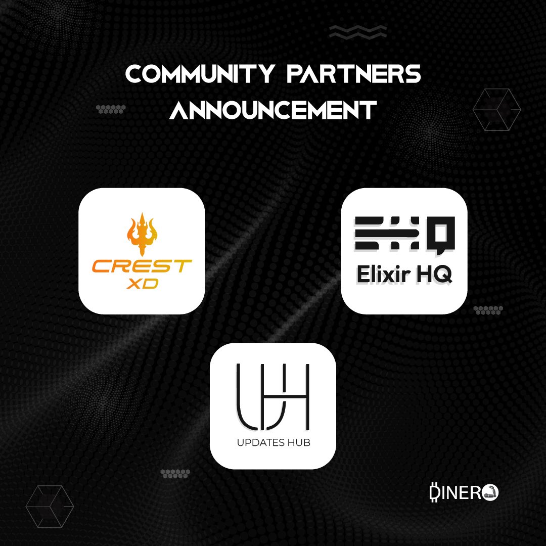 DINERO๐ฆพ (@dineroxyz) on Twitter photo Meet our Community Partners for Dinero 3.0 Event
<a href="/Crest_XD/">CREST XD</a> (by <a href="/Omololu_issy/">0xIssy</a>)
<a href="/Elixir_HQ/">Elixir</a> (by <a href="/thegreatola/">Ola ฮlixir</a>)
<a href="/TheUpdatesHub/">U-Hub</a> (by <a href="/Mide_ox/">X (โ,โ)</a>)
Their amazing communities will be live with us in Lagos
๐ Sept 26 | Lagos, Nigeria
Which other communities should we partner with? Meet our Community Partners for Dinero 3.0 Event
<a href="/Crest_XD/">CREST XD</a> (by <a href="/Omololu_issy/">0xIssy</a>)
<a href="/Elixir_HQ/">Elixir</a> (by <a href="/thegreatola/">Ola ฮlixir</a>)
<a href="/TheUpdatesHub/">U-Hub</a> (by <a href="/Mide_ox/">X (โ,โ)</a>)
Their amazing communities will be live with us in Lagos
๐ Sept 26 | Lagos, Nigeria
Which other communities should we partner with?