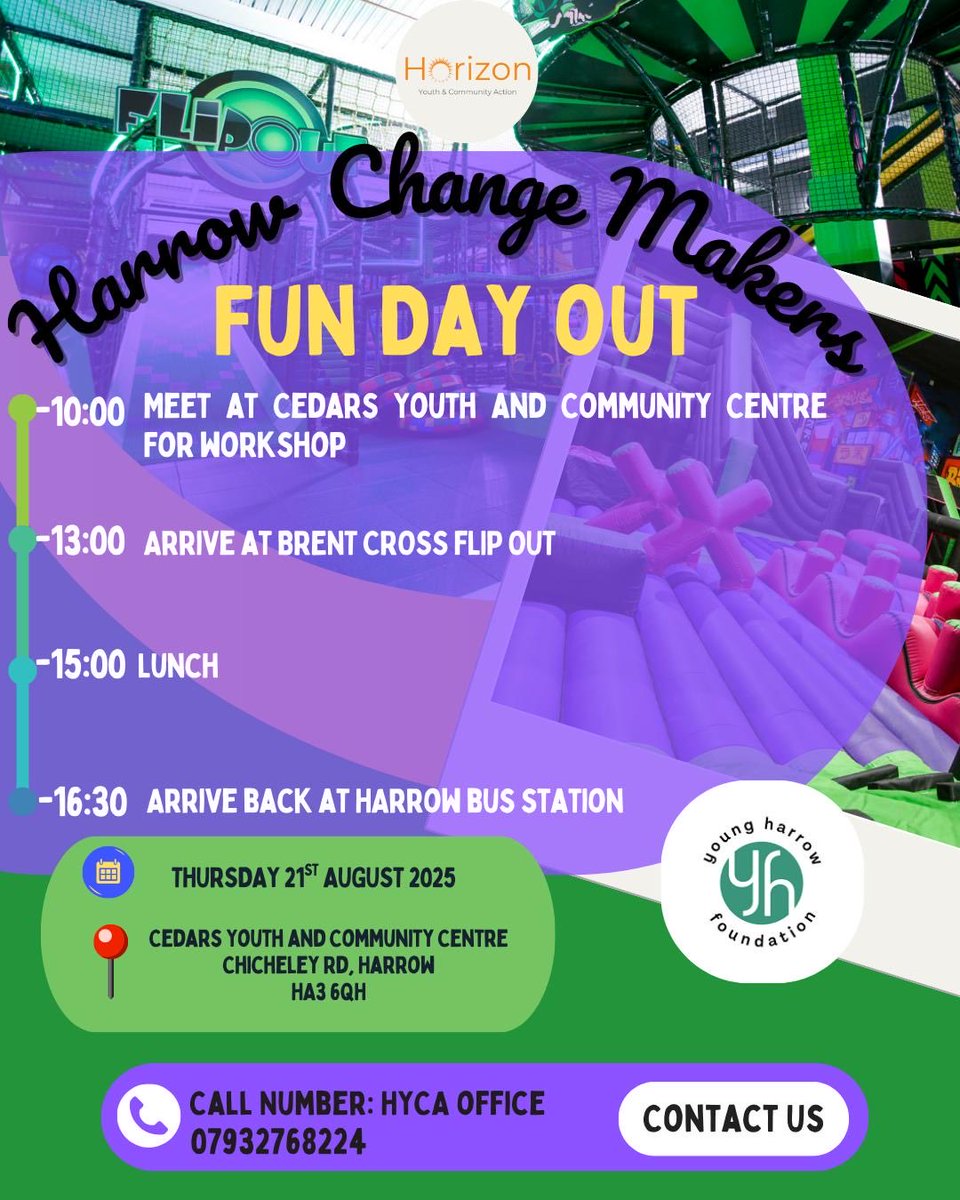 Thanks to Young Harrow Foundation, Horizon Youth and Community Action’s  children and young people are bringing their Harrow Change Makers project to a successful end this Thursday with a fun day out after project evaluation.⁦<a href="/youngharrowf/">Young Harrow Foundation</a>⁩