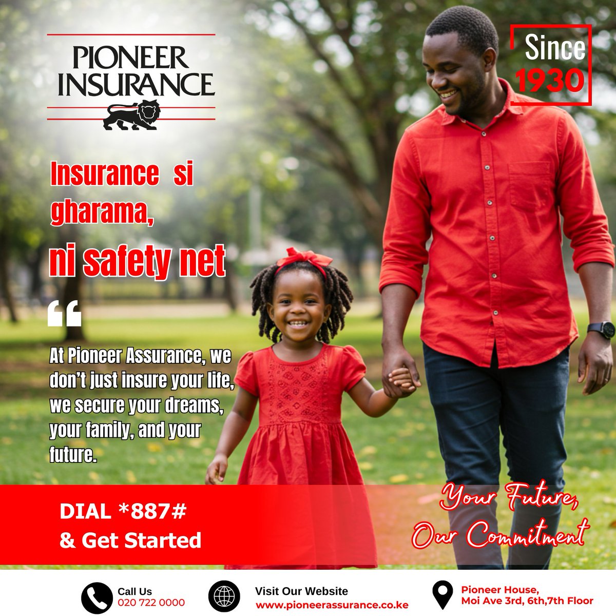 PioneerKenya's tweet image. IInsurance isn’t an expense, it’s a safety net 🛡️ — keeping dreams alive even when life throws the unexpected. 💡

With Pioneer Assurance, your family, future &amp;amp; dreams are always protected. ❤️✨

#PioneerAssurance #InsuranceMatters #SafetyNet #PioneerAssurance #FutureSecured
