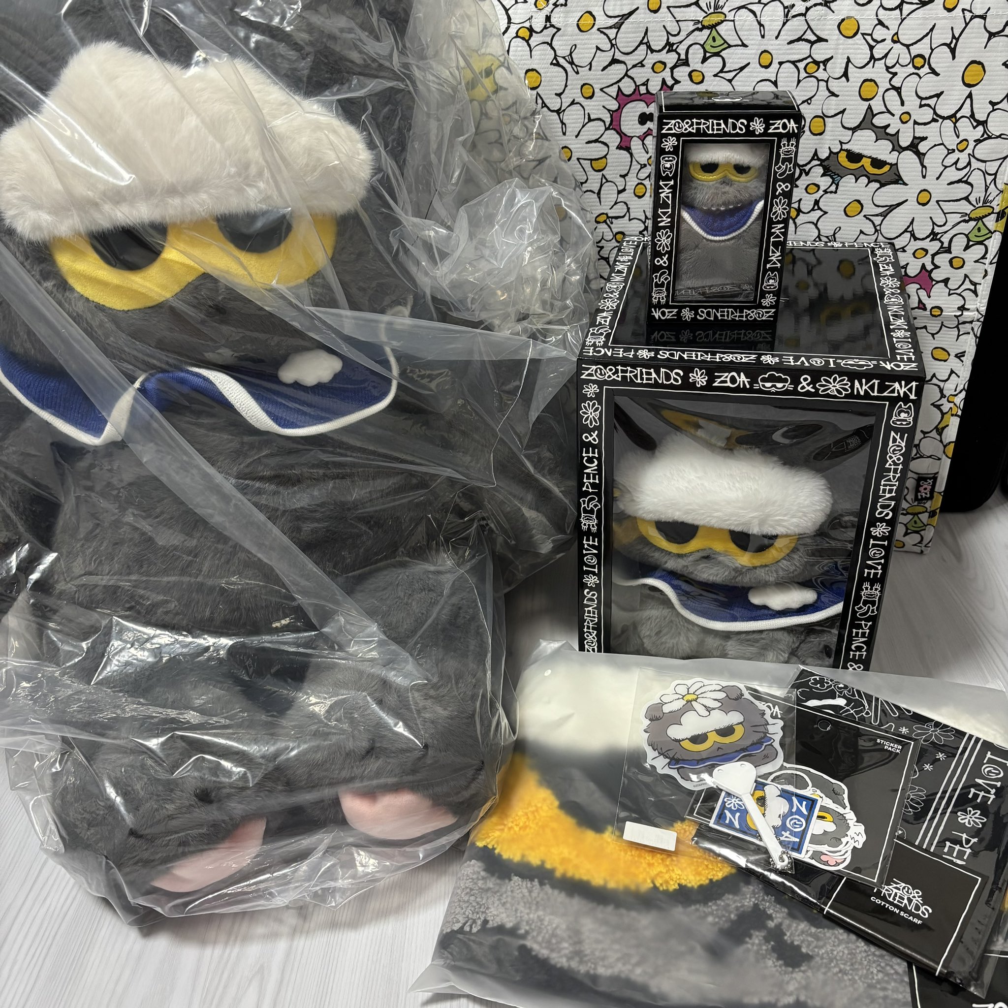 ZO&FRIENDS MEDIUM ぬいぐるみ キーリング 4点セット