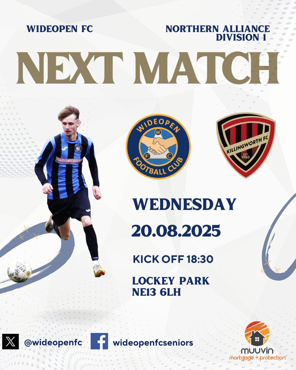 Wideopen FC (@wideopenfc) on Twitter photo NEXT MATCH |
Next up, we face an unbeaten <a href="/killingworth_fc/">Killingworth FC</a> at Lockey Park.
6:30 kick off on Wednesday.
#UTO NEXT MATCH |
Next up, we face an unbeaten <a href="/killingworth_fc/">Killingworth FC</a> at Lockey Park.
6:30 kick off on Wednesday.
#UTO