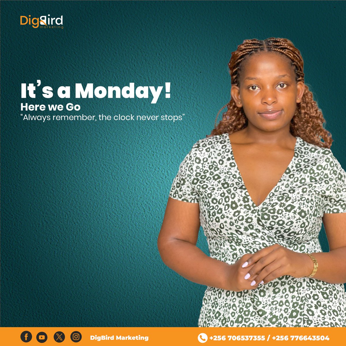 This week is your chance to get ahead. Make every moment count.

At DigBird Marketing, we help brands turn time into opportunity. 
#DigBirdMarketing #TimeIsNow #BrandGrowth”