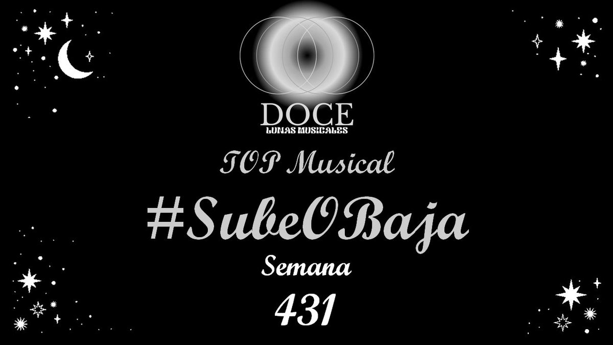 12lunasmusic's tweet photo. Actualización del TOP Musical #SubeOBaja (Semana 431). Muchas gracias por seguir acompañándonos en esta gran aventura musical... #DoceLM #ListaMusical #RankingMusical #SpainChart
🌑 https://t.co/czh7EMWTs8 https://t.co/bxG2nB6Atx