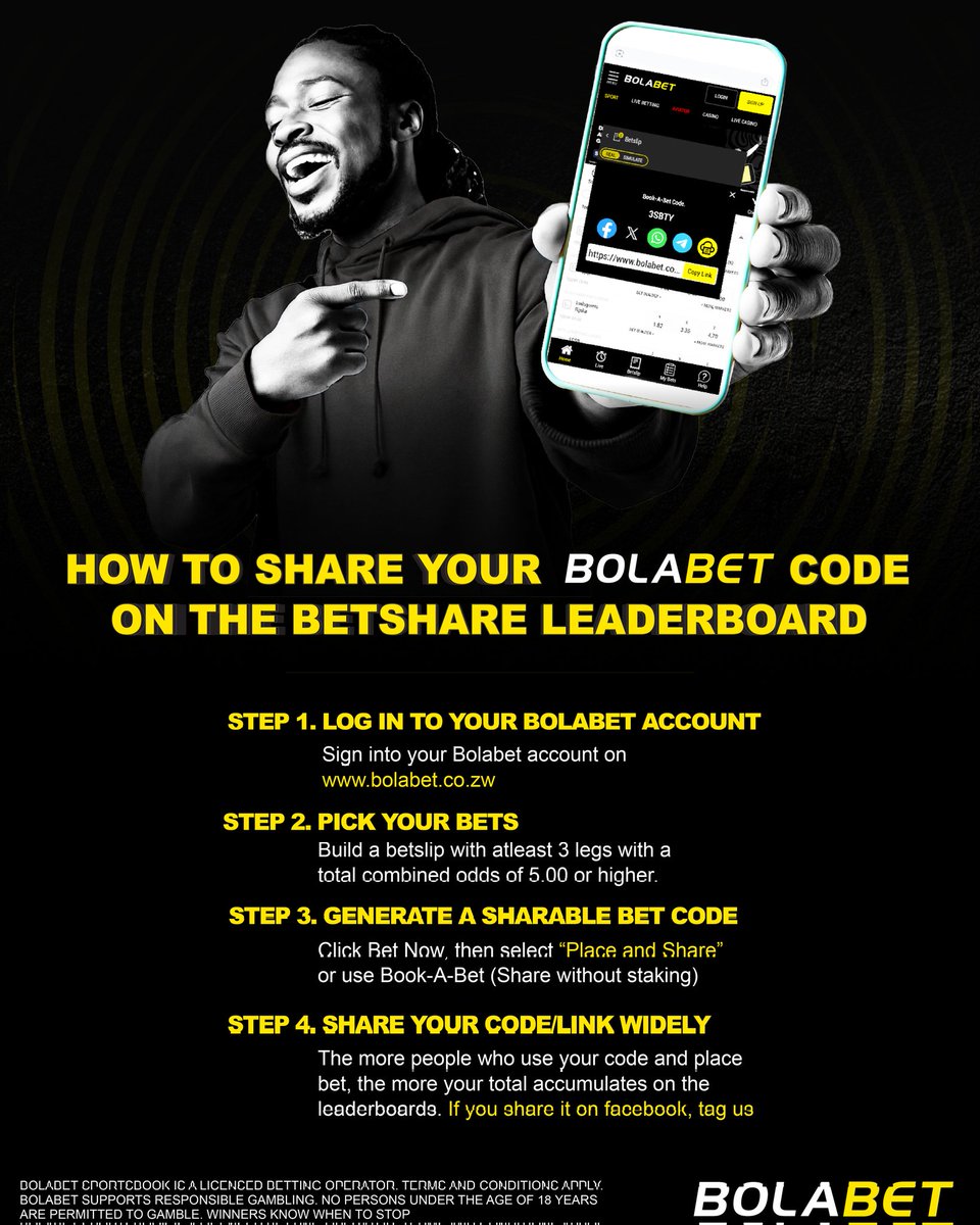 Sharing is winning! Here’s how you can send your Bet Code and climb the leaderboard.