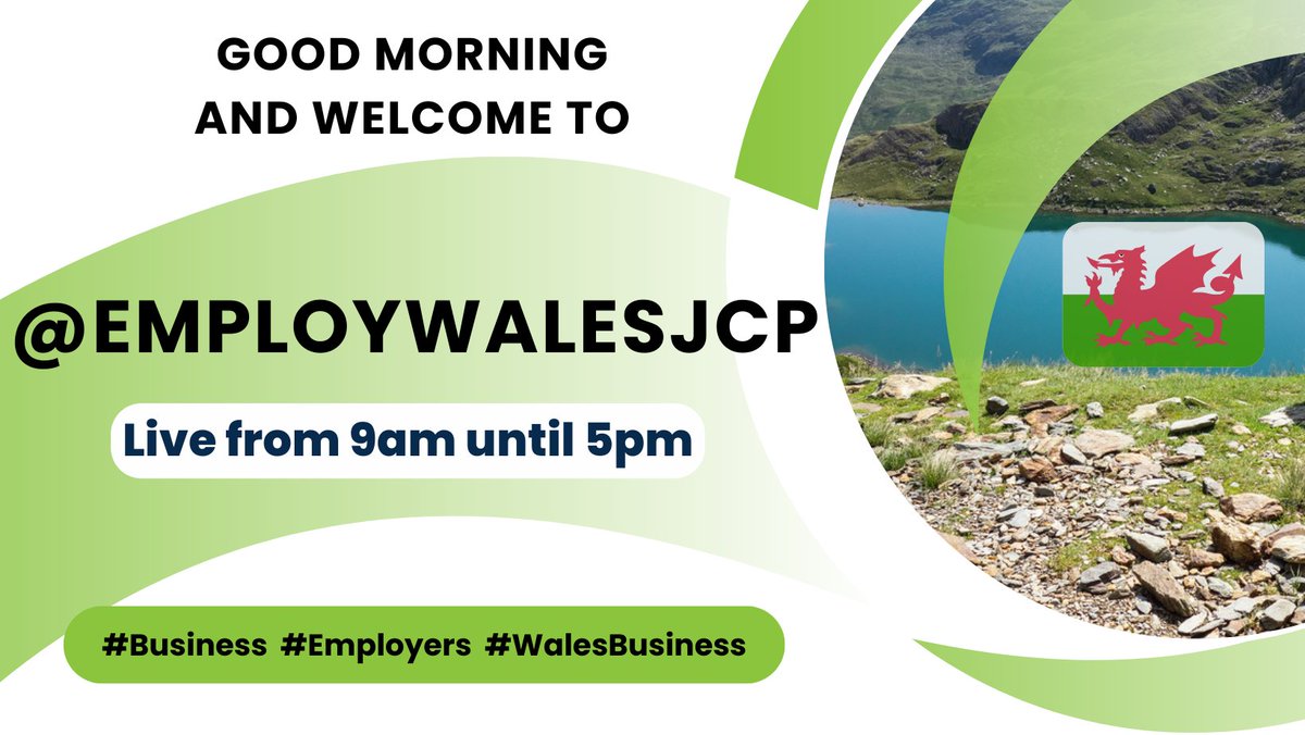 Employ Wales JCP (@employwalesjcp) on Twitter photo Welcome back to <a href="/EmployWalesJCP/">Employ Wales JCP</a> live from 9am until 5pm!
If your business is recruiting count us in!
Just mention us in your job posts or send us a direct message and we will do the rest! Welcome back to <a href="/EmployWalesJCP/">Employ Wales JCP</a> live from 9am until 5pm!
If your business is recruiting count us in!
Just mention us in your job posts or send us a direct message and we will do the rest!