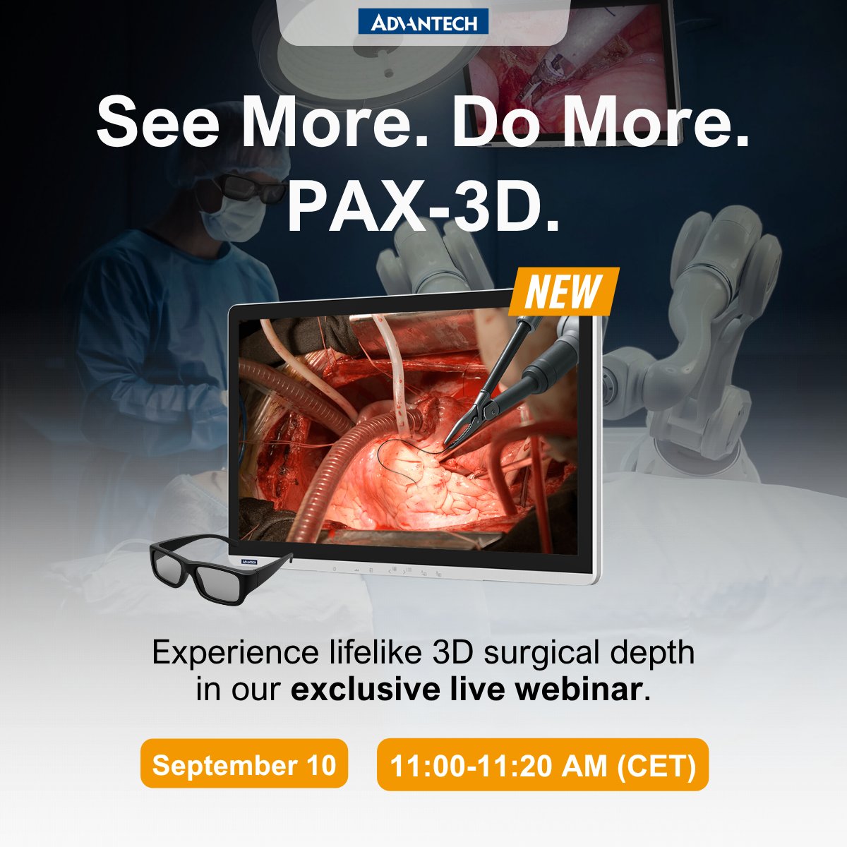 Advantech Europe (@advantecheurope) on Twitter photo See what 3D imaging can do for surgical precision.
In many ORs, 2D monitors are still the standard, but they can limit depth perception and increase cognitive load during complex procedures.
๐๐ผ๐ถ๐ป ๐ผ๐๐ฟ ๐น๐ถ๐๐ฒ ๐๐ฒ๐ฏ๐ถ๐ป๐ฎ๐ฟ ๐ผ๐ป ๐ฆ๐ฒ๐ฝ๐๐ฒ๐บ๐ฏ๐ฒ๐ฟ ๐ญ๐ฌ ๐๐ผ:
๐น Learn why See what 3D imaging can do for surgical precision.
In many ORs, 2D monitors are still the standard, but they can limit depth perception and increase cognitive load during complex procedures.
๐๐ผ๐ถ๐ป ๐ผ๐๐ฟ ๐น๐ถ๐๐ฒ ๐๐ฒ๐ฏ๐ถ๐ป๐ฎ๐ฟ ๐ผ๐ป ๐ฆ๐ฒ๐ฝ๐๐ฒ๐บ๐ฏ๐ฒ๐ฟ ๐ญ๐ฌ ๐๐ผ:
๐น Learn why