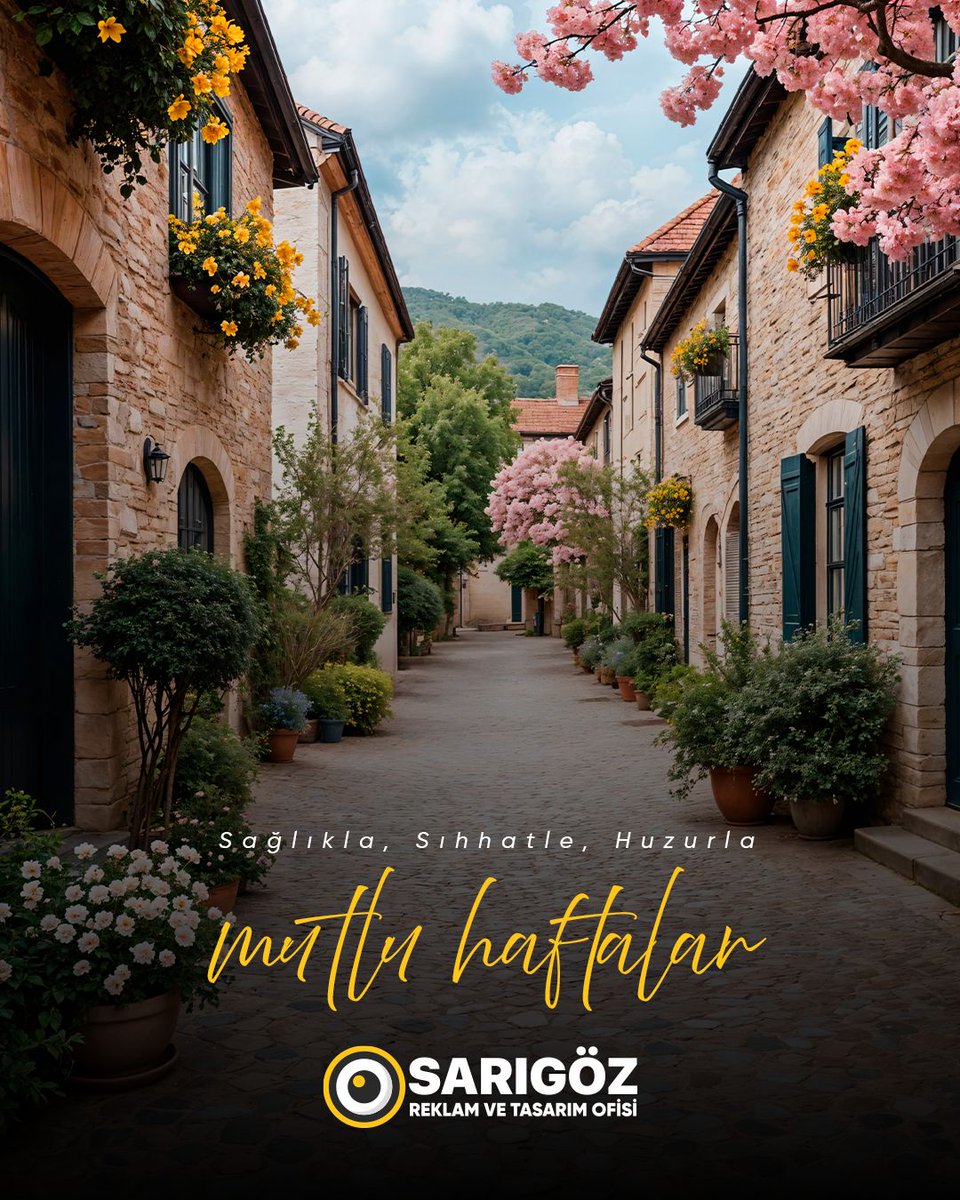 🌿✨ Sağlıkla, Sıhhatle, Huzurla… Mutlu Haftalar! ✨🌿

Yeni haftanız, sevdiklerinizle birlikte mutluluk, sağlık ve huzur dolu geçsin 💫💛
📞 İletişim: 0530 450 16 01
🌐 Web: sarigoztasarim.com
#MutluHaftalar #Huzur #Sağlık #Sıhhat #PozitifEnerji #YeniHafta #SarigözTasarim