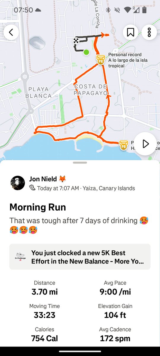 I've had worse Monday morning's.

#ukrunchat #running #lanzarote