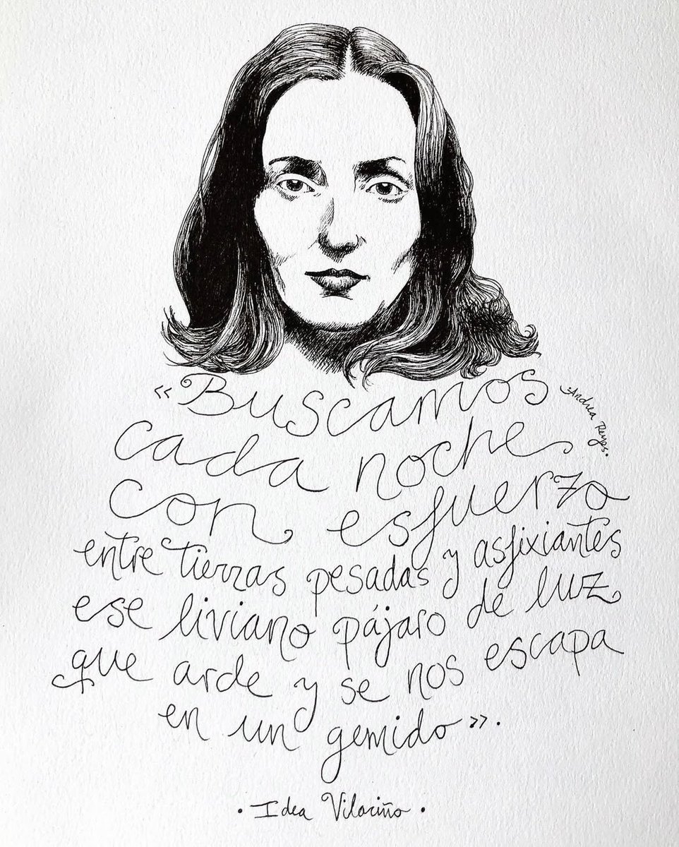 Hoy era el cumpleaños de #IdeaVilariño (1920-2009), poeta del desamor casi por excelencia (a causa de Onetti). Escribió muchísimo, desde muy joven, tanto poemas como ensayos, canciones y un «Diario de juventud» (publicado aquí por Visor) que es una preciosidad.