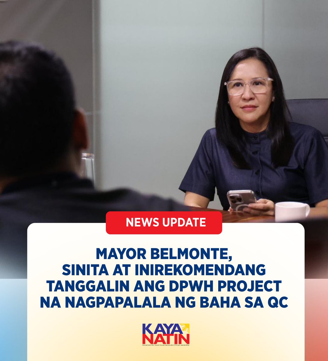 Hindi sinanto ni Mayor Joy Belmonte ang Matalahib Creek Pumping Station Project ng DPWH-NCR na nakitaang may depektibo at mas lalong nagpapalala ng baha sa District 1 ng Quezon City. 

#KayaNatinPH