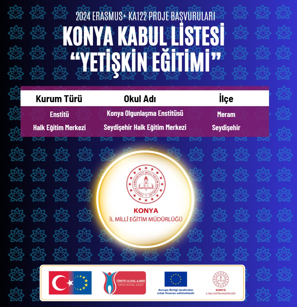 2025 Erasmus+KA122 Kapsamında 21 Projemiz Kabul Edildi

“Okul Eğitimi” alanında 19 ve “Yetişkin Eğitimi” alanında 2 olmak üzere toplam 21 projemiz kabul edildi. Bu projeler, ilimizin 5 farklı ilçesinden katılım sağlayan eğitim kurumlarımız tarafından yürütülecektir.

Emeği geçen