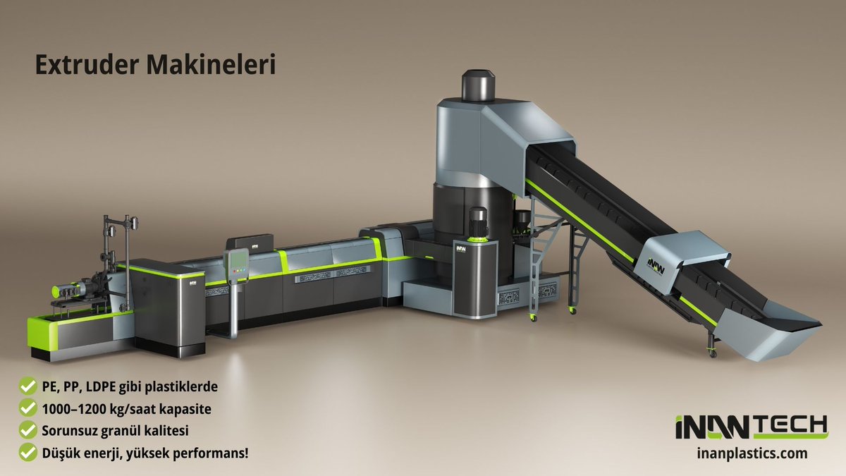 InanTech's tweet image. ♻️ Plastik geri dönüşümde yüksek verimlilik!

İnan Tech extruder makineleri ile:

✅ PE, PP, LDPE işleme
✅ 1000–1200 kg/saat kapasite
✅ Düşük enerji tüketimi, yüksek verim

👉 inanplastics.com

#İnanTech #ExtruderMakinesi #PlastikGeriDönüşüm #PE #PP #LDPE