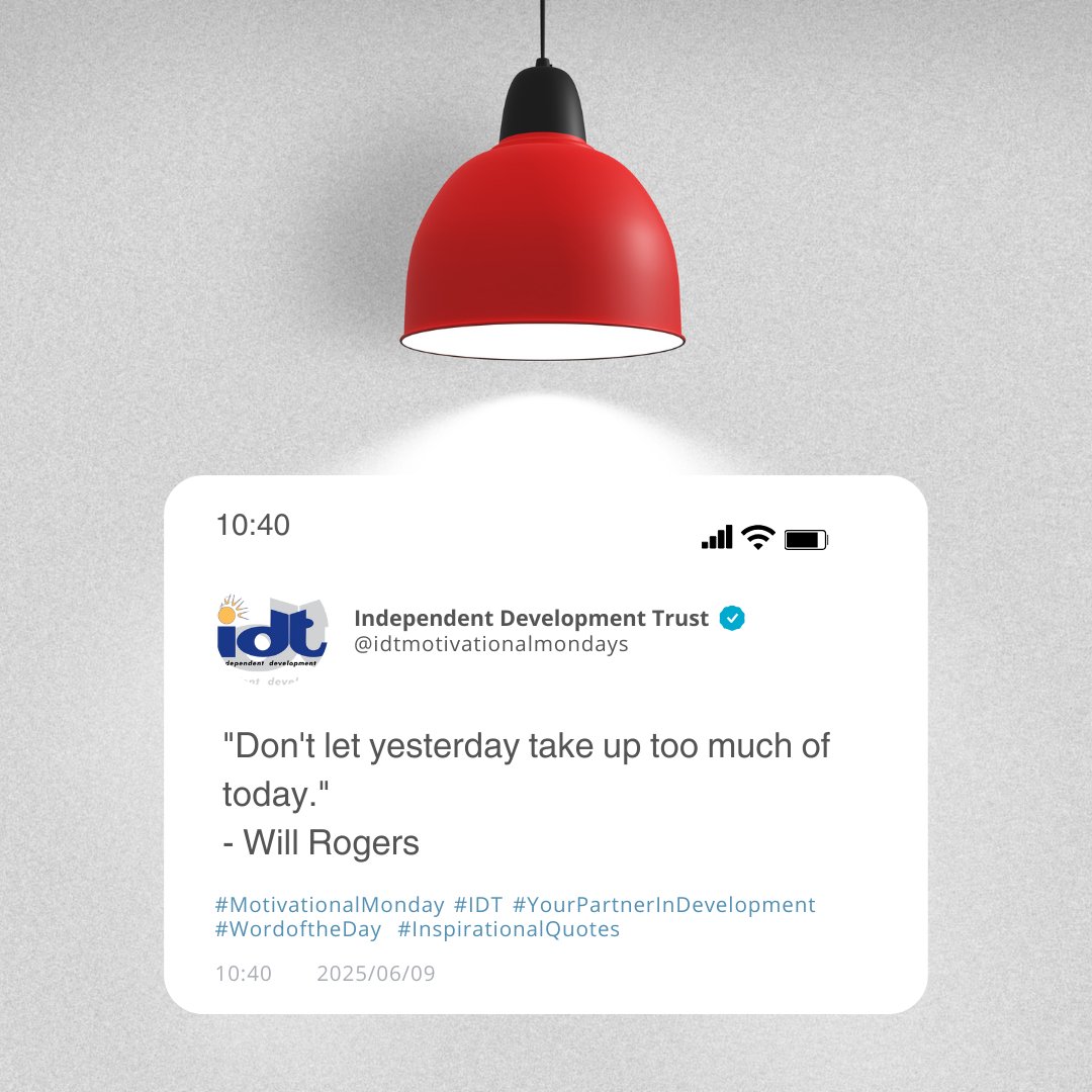 IDT_org's tweet image. Monday Motivation #IDT #YourPartnerInDevelopment #mondaymotivation