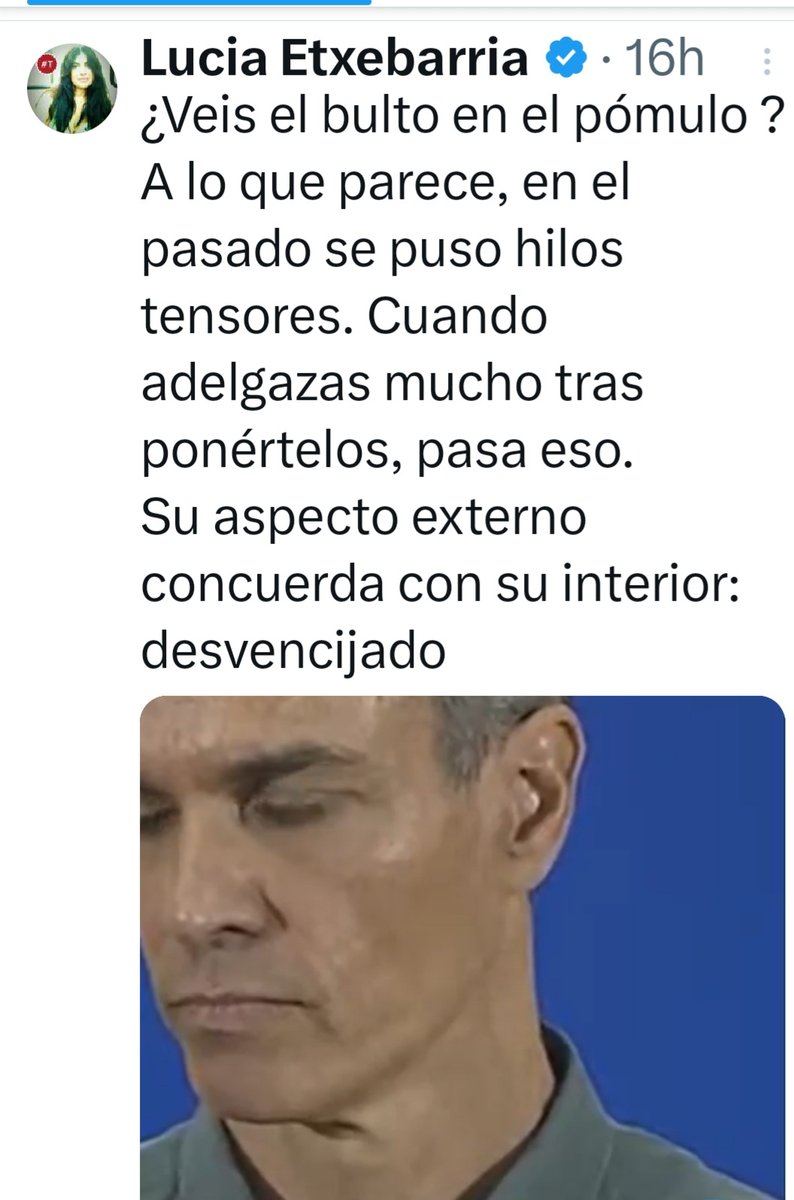 Dos tuits de diferencia entre uno y otro.
Pero no le llaméis pirada que se enfada.