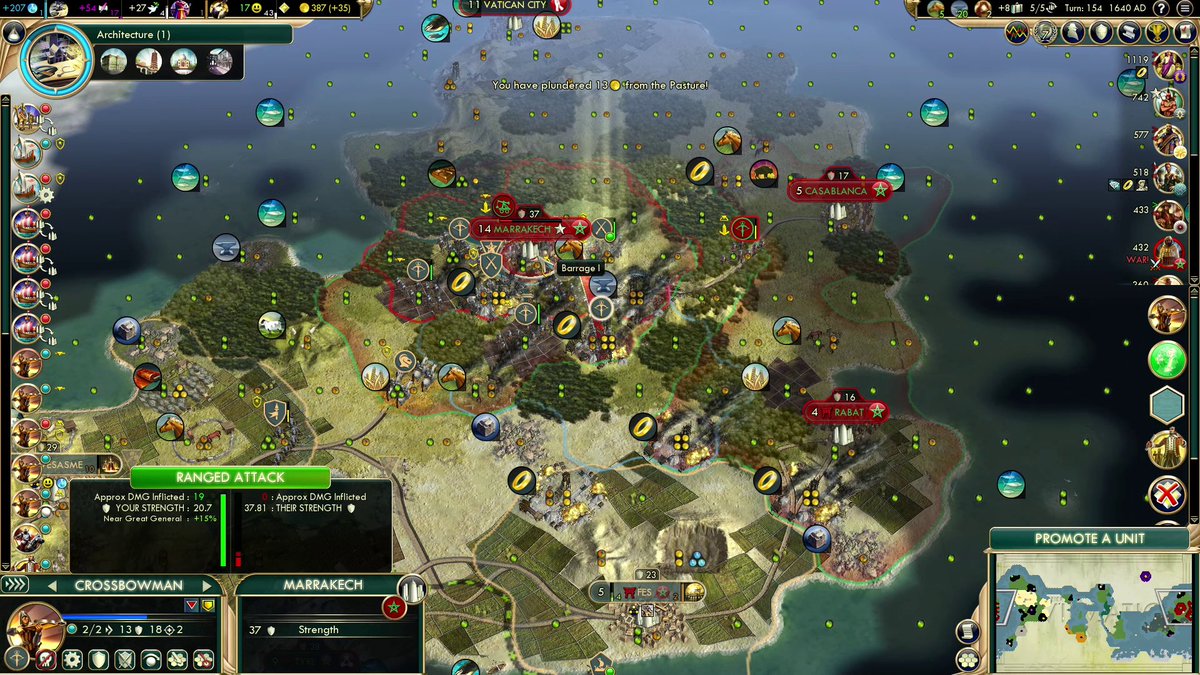 MonsterMind64's tweet image. Playing as The Iroquois again &amp;amp; this game is going much smoother. Continents map with 8 players, King difficulty, quick speed with strategic balance on. #CivilizationV #Civ5