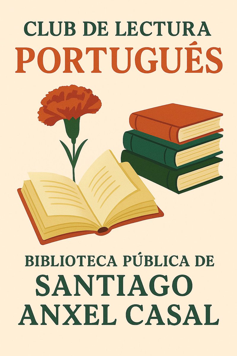 📚🇵🇹 Anunciamos a creación dun novo Club de lectura en portugués para o curso 25/26.

✍️A inscrición ábrese o luns 15 de setembro ás 8:30 horas.

📍As sesións realizaránse en xoves alternos ás 19:30 nas salas de traballo do terceiro andar.

bibliotecas.xunta.gal/gl/santiago/av…