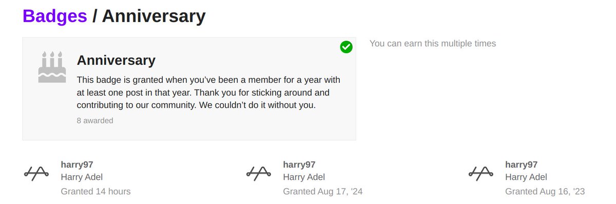 Today I earned my eighth anniversary badge on Meteor forums, it has been 8 long years 😅