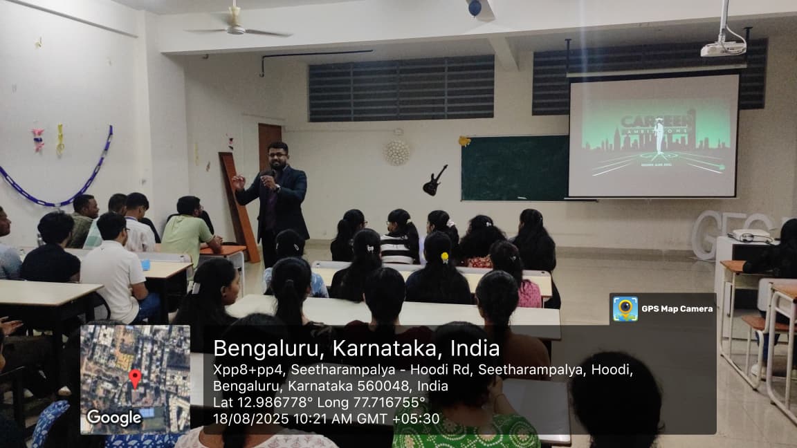 gcem_cse's tweet image. CSE Dept. organized a seminar on Data Analytics & GenAI by Mr. Chandan Chandrakanth, Career Strategist at Imarticus Learning. Students explored core concepts, industry needs, career opportunities, skill sets & tools shaping the future of tech. #DataAnalytics #GenAI #CSE