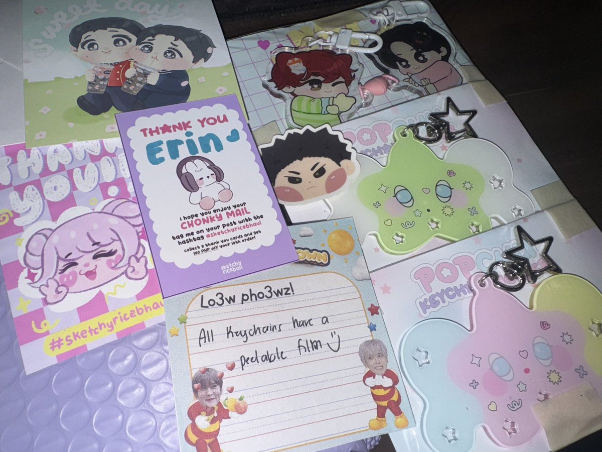 dumating na po ang mga anik anik🫶🥹 thank youu <a href="/sketchyriceball/">* ੈ✩ skrb ♡ #49 taiyo day aug 30-31</a> until next budol po ulit🤭
#sketchyricebhaul