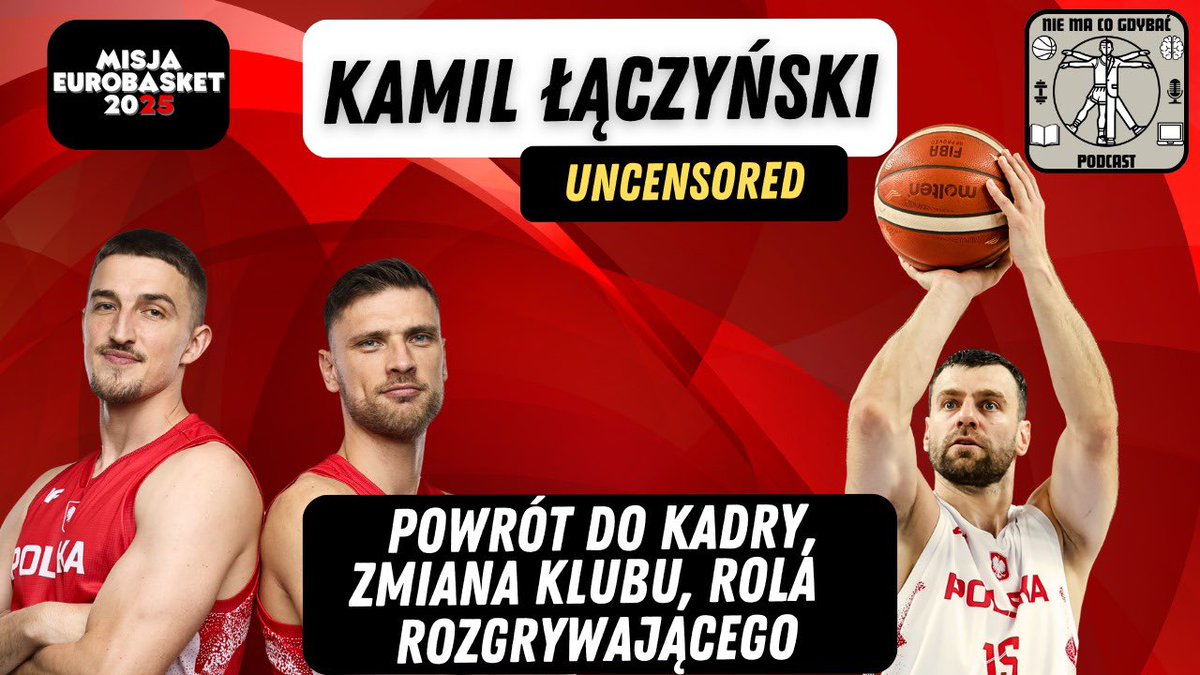 Nie ma co gdybać Podcast (@niemacogdybac) on Twitter photo 🚨PREMIERA🚨
Do rozmowy usiadł z nami <a href="/KamilLaczynski/">Kamil Laczynski</a> - osoba nietuzinkowa i na pewno wygadana... nie tylko w temacie kosza❗️
Rozmawialiśmy o jego powrocie do kadry, roli weterana, "wymierającym" gatunku rozgrywającego... i wiele więcej👀
Gorąco zapraszamy🔥
#plkpl #koszkadra 🚨PREMIERA🚨
Do rozmowy usiadł z nami <a href="/KamilLaczynski/">Kamil Laczynski</a> - osoba nietuzinkowa i na pewno wygadana... nie tylko w temacie kosza❗️
Rozmawialiśmy o jego powrocie do kadry, roli weterana, "wymierającym" gatunku rozgrywającego... i wiele więcej👀
Gorąco zapraszamy🔥
#plkpl #koszkadra