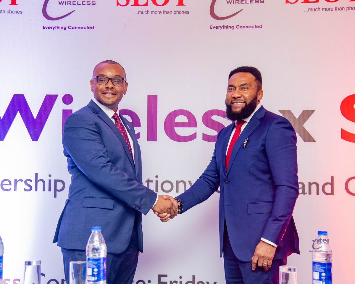 Vitelwirelessng's tweet photo. Big moment in Lagos!
 Last Friday, Vitel Wireless &amp; SLOT Nigeria officially announced their nationwide partnership at a press conference.

Now, you can walk into any SLOT store across Nigeria to get your Vitel SIM &amp; complete KYC easily!

#VitelWireless #SLOTlimited #getblue https://t.co/JKpVFzA0KK