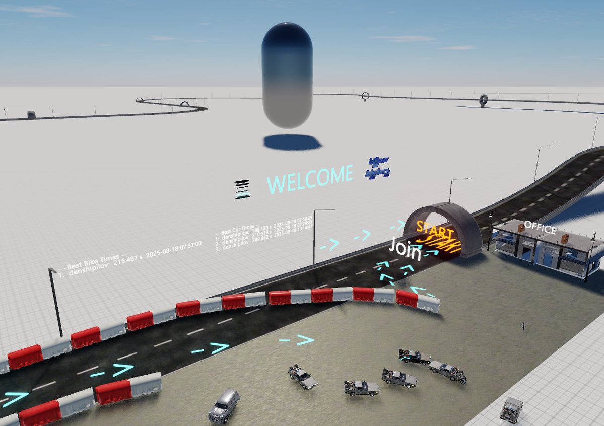 Denis Shipilov (@denshipilovart) on Twitter photo <a href="/SubstrataVr/">SubstrataVR</a> Made a timer) The best lap by car and by motorcycle. To start you need to go through the arrows through JOIN and then through START!) <a href="/SubstrataVr/">SubstrataVR</a> Made a timer) The best lap by car and by motorcycle. To start you need to go through the arrows through JOIN and then through START!)