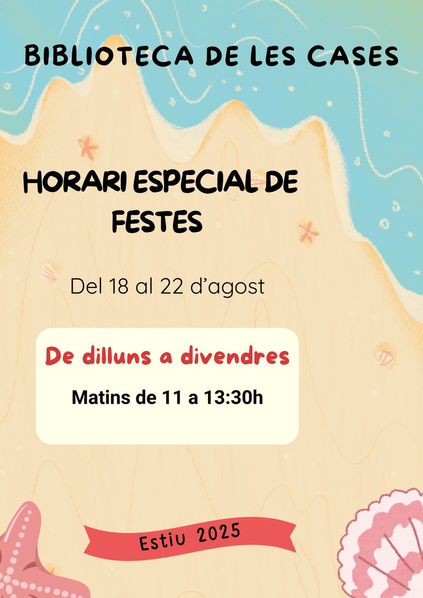 🎆🎉Recordeu que estem en festes i la biblioteca té un horari especial!
👇👇🏾👇🏼