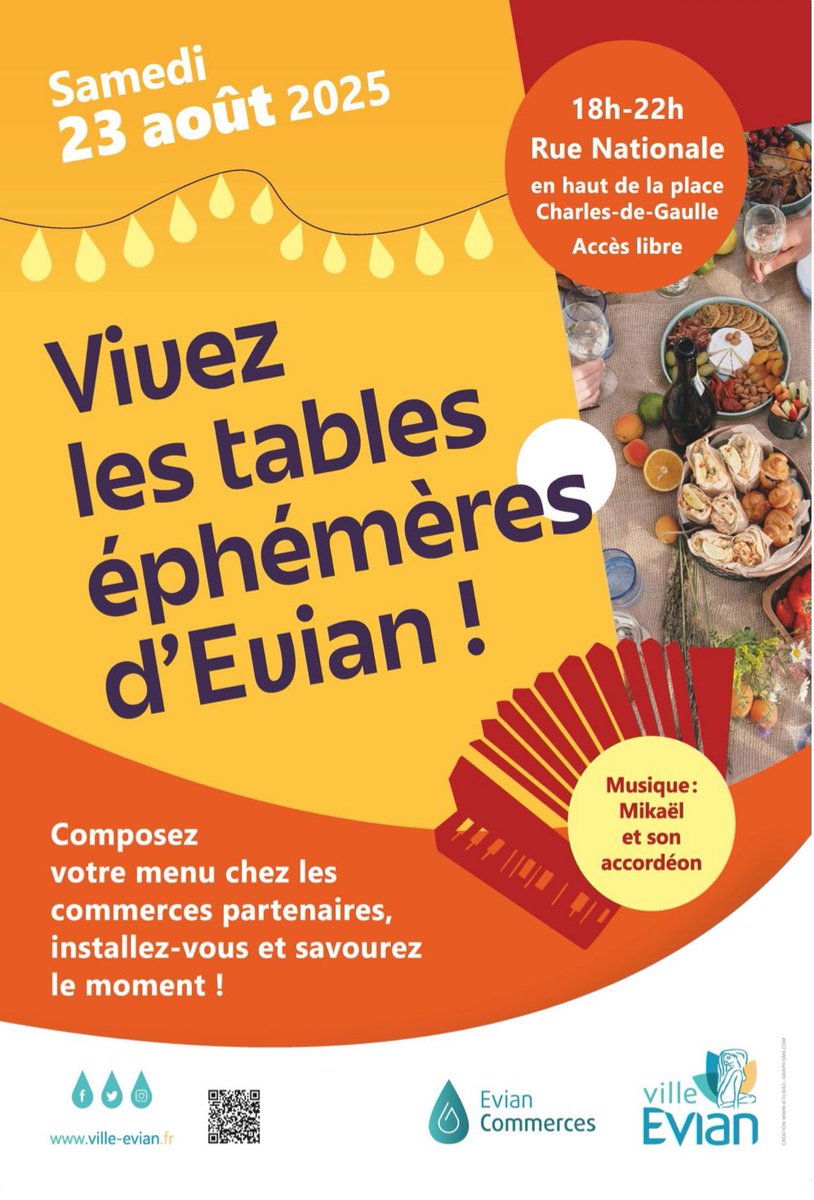 Tables éphémères à #Evian