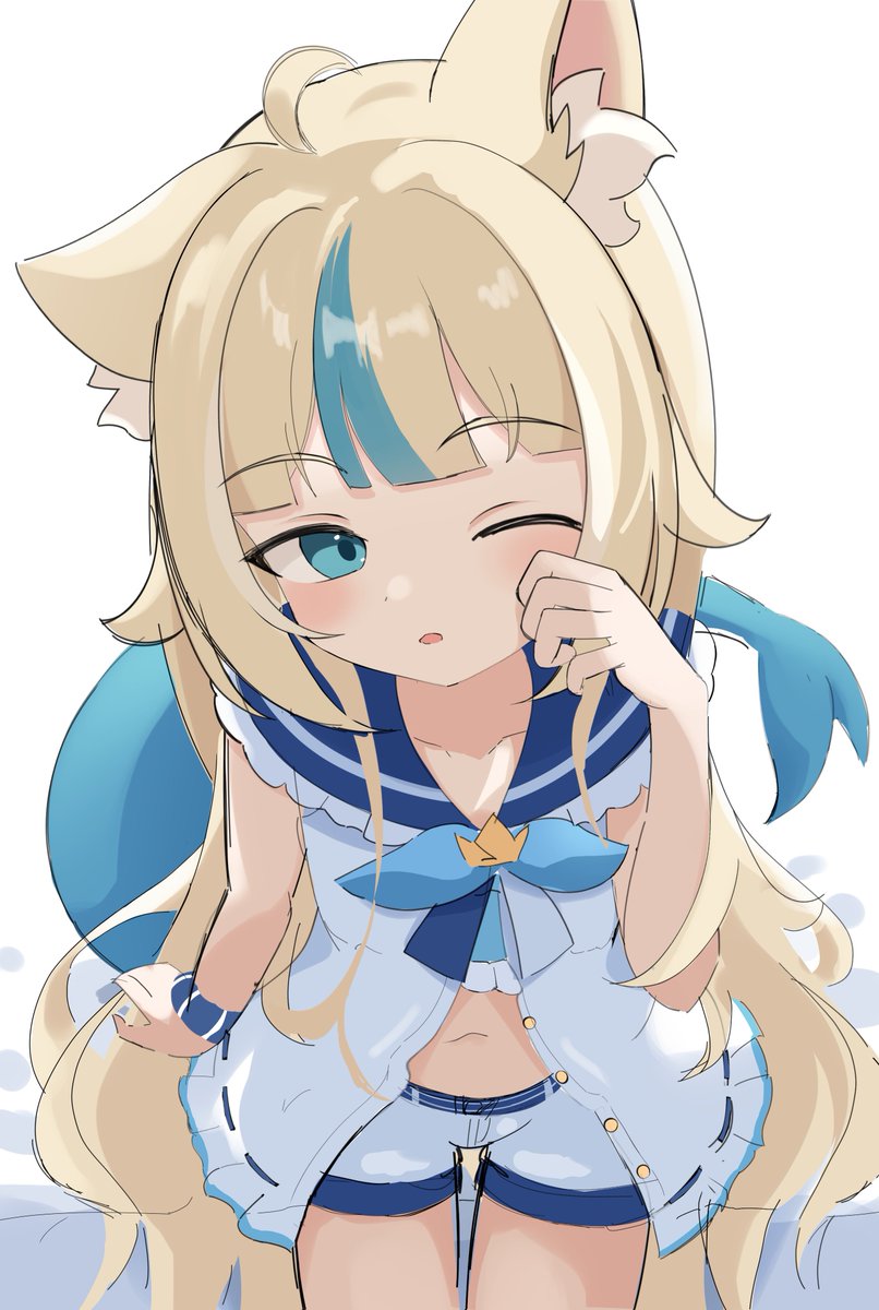 次のイラストのラフです🐟