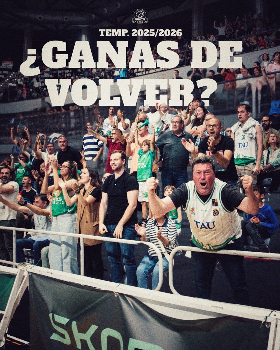 ⏳Poco más de un mes para volver a vivir la emoción en el Ciutat…🟢⚪️

Afición, ¿cuántas ganas tenéis de que arranque la competición? 🔥🏀

🪪¡Hazte abonado! 👉acortar.link/IEl9ny

#Volveremos💚