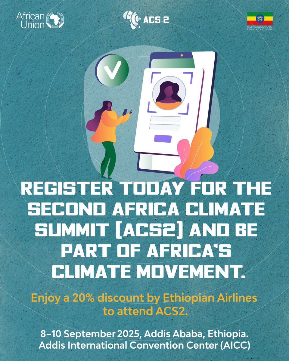 Africa Climate Summit 2 (@acs2et) on Twitter photo ๐ง๐ต๐ฒ ๐ฆ๐ฒ๐ฐ๐ผ๐ป๐ฑ ๐๐ณ๐ฟ๐ถ๐ฐ๐ฎ ๐๐น๐ถ๐บ๐ฎ๐๐ฒ ๐ฆ๐๐บ๐บ๐ถ๐ (๐๐๐ฆ๐ฎ) ๐ถ๐ ๐บ๐ผ๐ฟ๐ฒ ๐๐ต๐ฎ๐ป ๐ฎ ๐ด๐ฎ๐๐ต๐ฒ๐ฟ๐ถ๐ป๐ด; ๐ถ๐'๐ ๐ฎ ๐ฝ๐น๐ฎ๐๐ณ๐ผ๐ฟ๐บ ๐ณ๐ผ๐ฟ ๐๐ณ๐ฟ๐ถ๐ฐ๐ฎโ๐ ๐น๐ฒ๐ฎ๐ฑ๐ฒ๐ฟ๐๐ต๐ถ๐ฝ, ๐๐ผ๐น๐๐๐ถ๐ผ๐ป๐, ๐ฎ๐ป๐ฑ ๐ฐ๐ผ๐น๐น๐ฒ๐ฐ๐๐ถ๐๐ฒ ๐ฐ๐น๐ถ๐บ๐ฎ๐๐ฒ ๐ฎ๐ฐ๐๐ถ๐ผ๐ป.
By ๐ง๐ต๐ฒ ๐ฆ๐ฒ๐ฐ๐ผ๐ป๐ฑ ๐๐ณ๐ฟ๐ถ๐ฐ๐ฎ ๐๐น๐ถ๐บ๐ฎ๐๐ฒ ๐ฆ๐๐บ๐บ๐ถ๐ (๐๐๐ฆ๐ฎ) ๐ถ๐ ๐บ๐ผ๐ฟ๐ฒ ๐๐ต๐ฎ๐ป ๐ฎ ๐ด๐ฎ๐๐ต๐ฒ๐ฟ๐ถ๐ป๐ด; ๐ถ๐'๐ ๐ฎ ๐ฝ๐น๐ฎ๐๐ณ๐ผ๐ฟ๐บ ๐ณ๐ผ๐ฟ ๐๐ณ๐ฟ๐ถ๐ฐ๐ฎโ๐ ๐น๐ฒ๐ฎ๐ฑ๐ฒ๐ฟ๐๐ต๐ถ๐ฝ, ๐๐ผ๐น๐๐๐ถ๐ผ๐ป๐, ๐ฎ๐ป๐ฑ ๐ฐ๐ผ๐น๐น๐ฒ๐ฐ๐๐ถ๐๐ฒ ๐ฐ๐น๐ถ๐บ๐ฎ๐๐ฒ ๐ฎ๐ฐ๐๐ถ๐ผ๐ป.
By