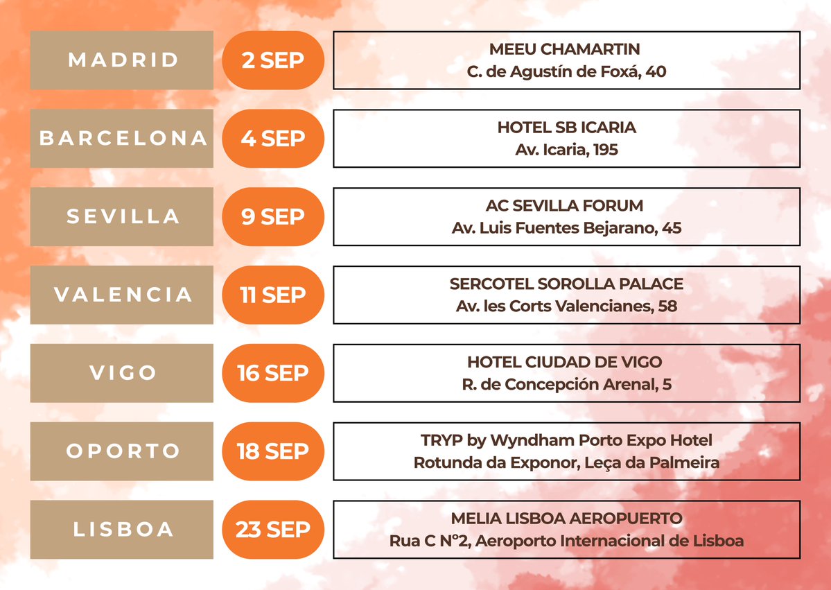 aimfap's tweet image. ✨Los Road Shows de Otoño 2025 llegan con todas las novedades y tendencias del sector.
🔗Inscríbete gratis y recibe tu acreditación anticipada.
👉aimfap.com/roadshows-oton…
¡Te esperamos! - Organización RSA

#PromotionalGifts #RSA #RoadShowsOtoño #PTO #Events #ProductoPromocional