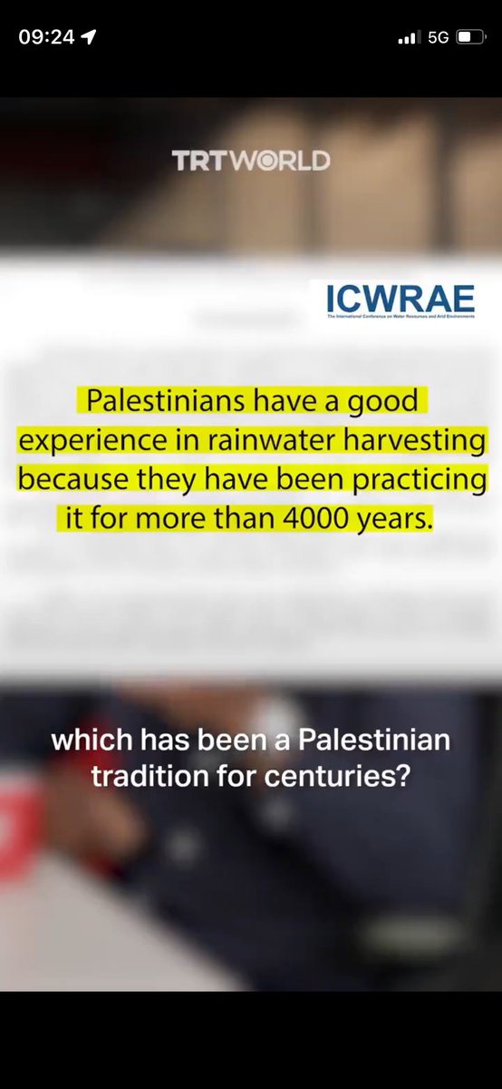 4,000 yrs ago, Palestine and Palestinians didn’t exist. 

Those water harvesting techniques were probably developed by the indigenous population of the region, who are collectively known as the Canaanites.