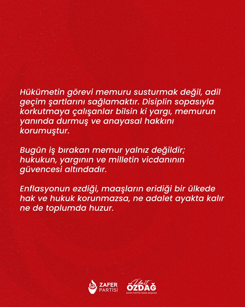 Memura kaşıkla, yandaşa kepçeyle dağıtan bu düzen çökmüştür. 
Aynı işe farklı ücret, adaletin inkârıdır. 
Enflasyonu durduramayan bir hükümet, maaşları baskılayarak krizi memurun sırtına yıkıyor. Market yanıyor, pazar yanıyor, memurun maaşı bu yangını söndüremiyor.

Kamu