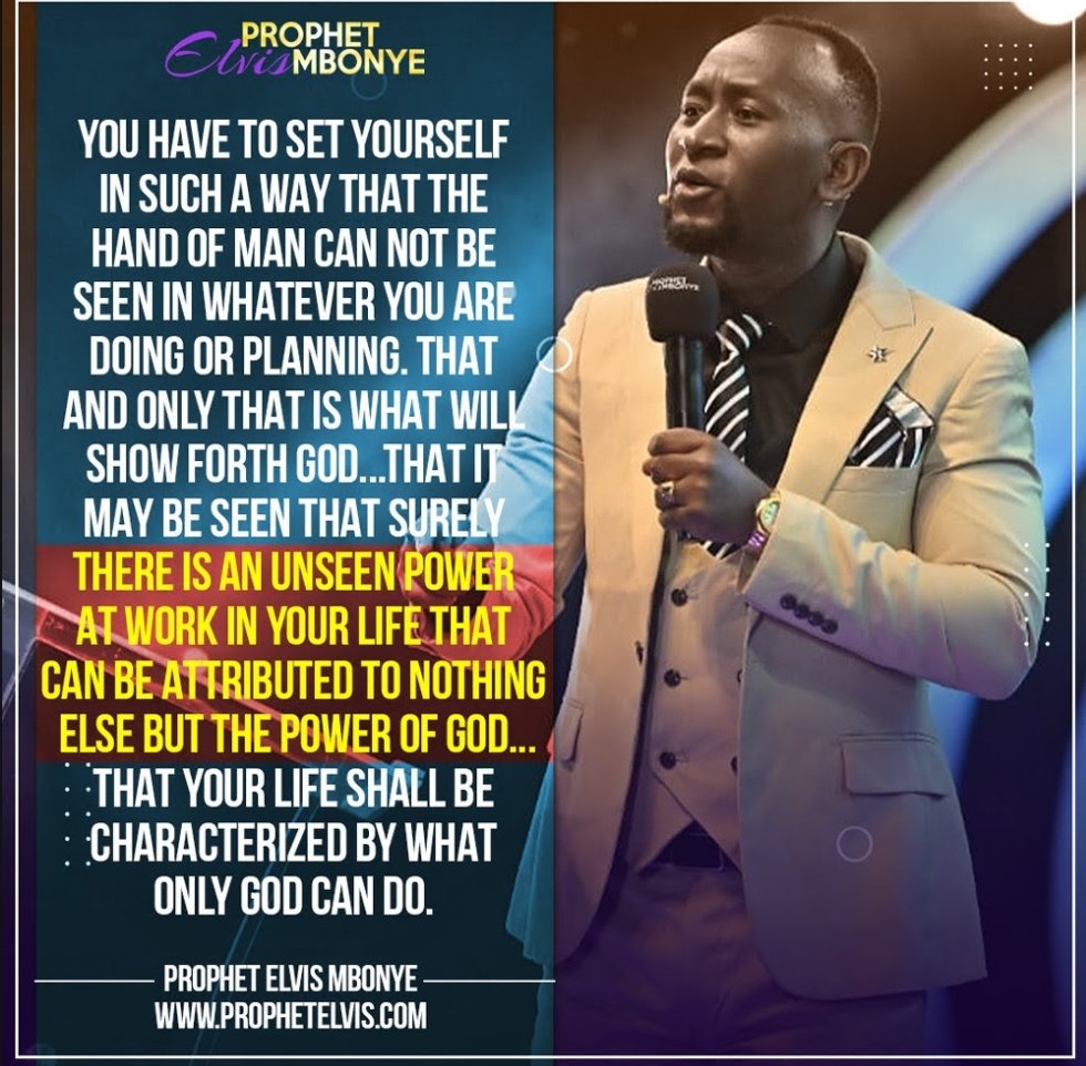 Beloved of God,
Today, the quality of your life is improving from glory to glory. It is taking on the God kind of life. That which you set out to say, do or have will have "This is the LORD's doing; it's marvelous in our eyes" hallmarked across it.

#ProphetElvisMbonye