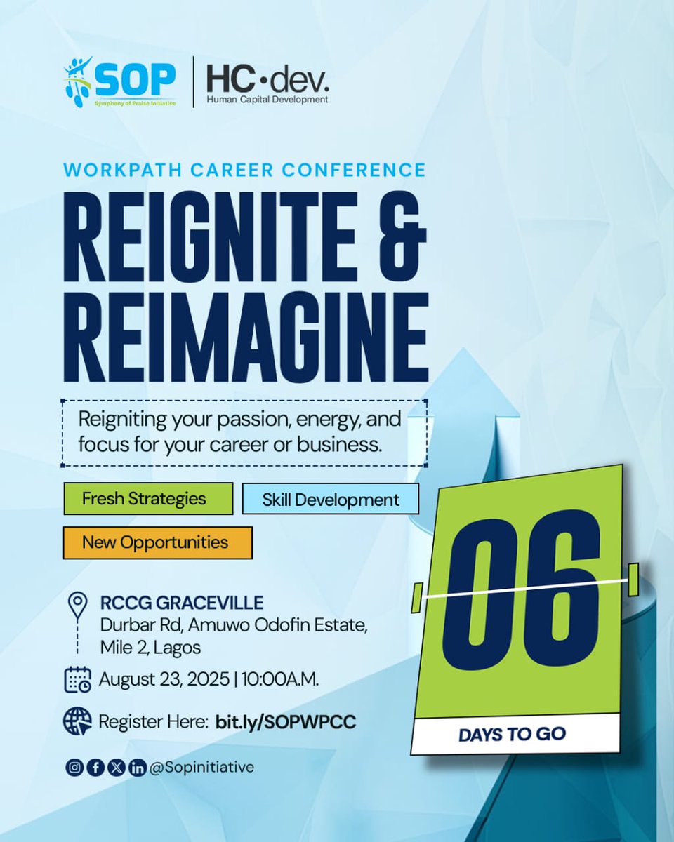 sopinitiative's tweet photo. 🗓️ 6 days to go!! Confidence is a game-changer. Recharge your confidence with powerful tools, strategies, and new connections at the Work Path Career Conference. Let’s push your career forward, together. #itsSOPagain #WorkpathCareerConference https://t.co/yeD6irlMv8