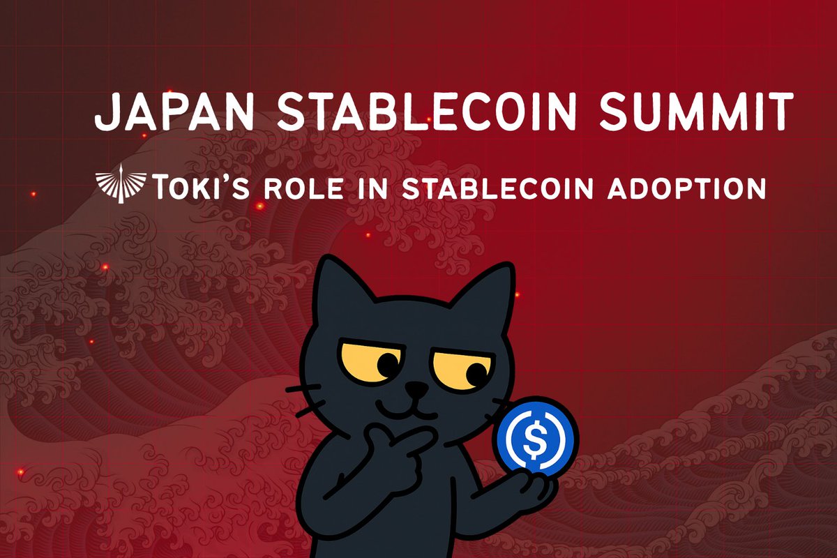 1/ TOKI x Banks 🇯🇵

<a href="/tokifinance/">TOKI 🐦</a> co-hosts Japan's first premier stablecoin summit on September 10th in Tokyo.

It's not random that TOKI co-hosts this - they're a key player in crypto's adoption by banks and you'll see why.

A thread 🧵 👇