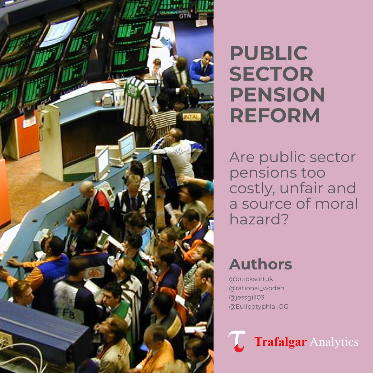 "Gold-plated public sector pensions are a rip off. It's costing billions", <a href="/TiceRichard/">Richard Tice MP 🇬🇧</a>.

Is it right that public sector employees get an additional 20% of their salary for their pension, paid by the taxpayer?

So, what would reform look like?

Read here: trafalgaranalytics.substack.com/p/public-secto…