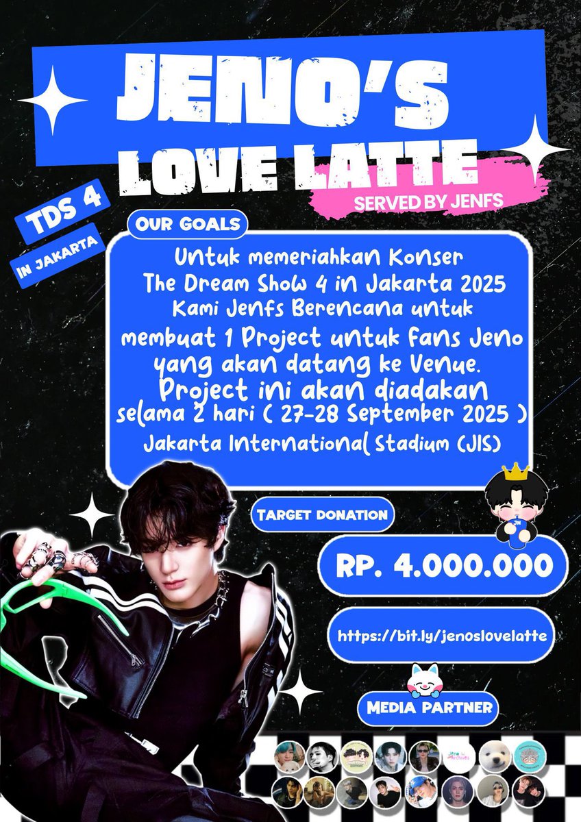 ⭐️ 2025 JENO PROJECT FOR TDS 4 JAKARTA ⭐️

🥤JENO’S LOVE LATTE by JENFS🥤

📣 Calling out for NCTZEN 📣

~ bit.ly/jenoslovelatte