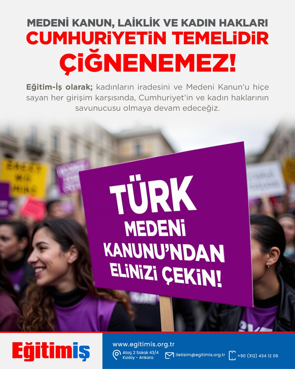 Diyanet İşleri Başkanlığı tarafından verilen son Cuma hutbesinde, kadın haklarını ve Türk Medeni Kanunu’nu yok sayan ifadeler kullanılmıştır. Bu hutbe, Cumhuriyetimizin temel ilkelerinden biri olan laiklik ve kadınların yıllardır süren mücadelesiyle elde edilen yurttaşlık