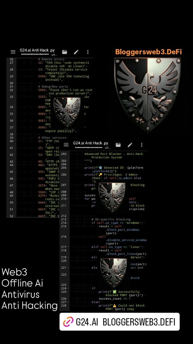 G24AIweb3's tweet photo. 🛡️ARP Spoofing, The most deadly #CyberAttack is the #Hacking of the victim's traffic.
 🧬Today in the @G24AIweb3 #lab, the project's #Offline_AI detected and neutralized a simulated attacker's attack in<1s
🧠major #revolution in 165 countries.
#Web2 #Web3 #Bloggersweb3 #G24AIweb3 https://t.co/BMgGcaOItx
