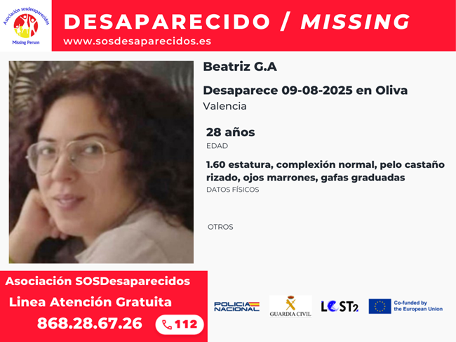 📷 Activamos la Red de cajeros automáticos de Euronet ATMs Cajeros España, para difundir la alerta de Beatriz, desaparecida #oliva
#valencia #EuronetATMsEU Euronet ATMs Cajeros España
