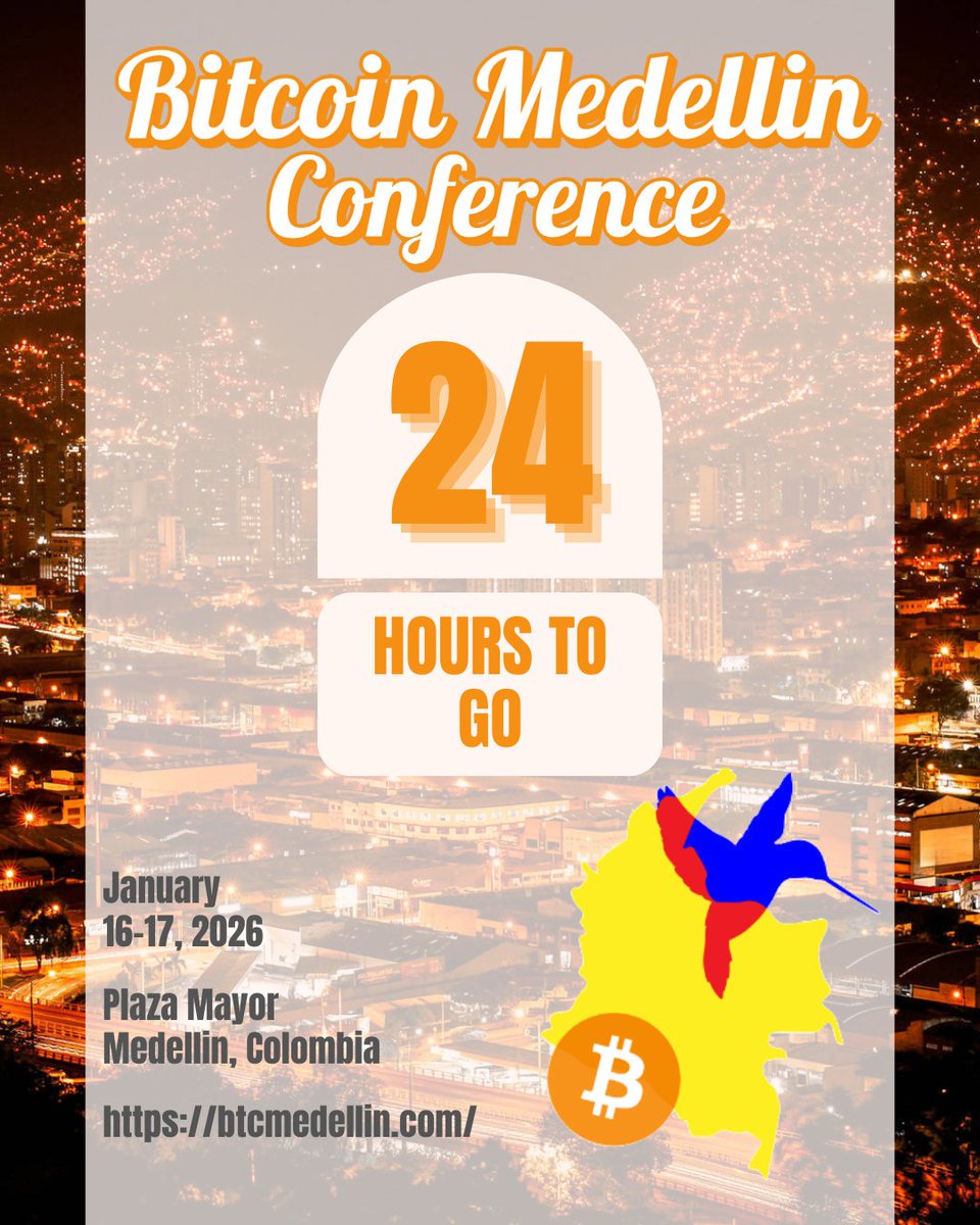 Tomorrow is the day! See you in Medellin🤩 #BitcoinMedellin
