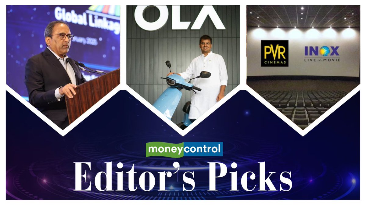 Moneycontrol (@moneycontrolcom) on Twitter photo #EditorsPicks | š L&T CEO on private capex revival, Olaās Bhavish Aggarwal on expansion plans, and popcorn to the rescue for PVR Inox ā big stories shaping the business landscape!
<a href="/nalinmehta/">Nalin Mehta</a> unpacks these key developments and what they mean for companies and consumers in this #EditorsPicks | š L&T CEO on private capex revival, Olaās Bhavish Aggarwal on expansion plans, and popcorn to the rescue for PVR Inox ā big stories shaping the business landscape!
<a href="/nalinmehta/">Nalin Mehta</a> unpacks these key developments and what they mean for companies and consumers in this