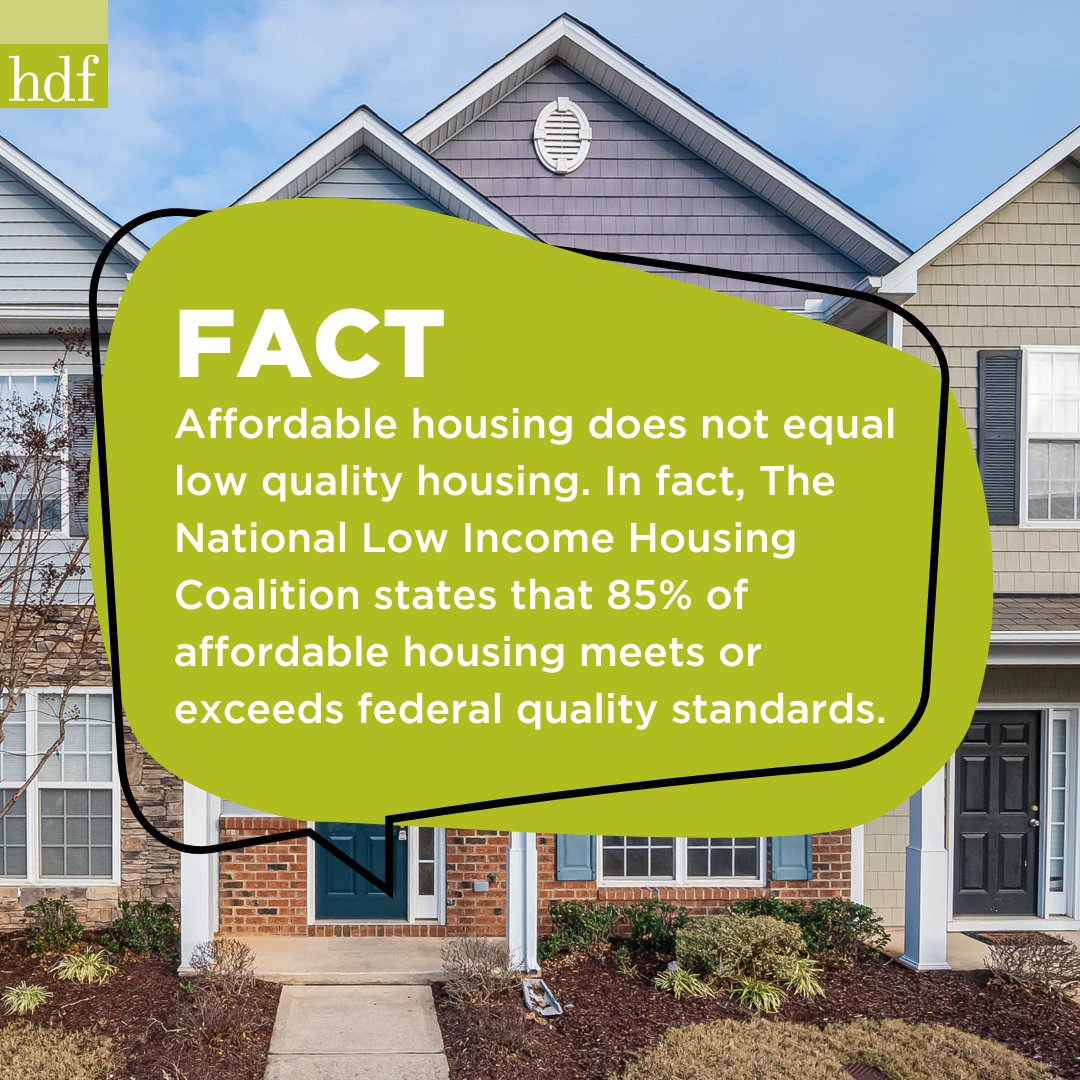 Happy #MythbustingMonday! 
Affordable housing ≠ low quality. 🏘️
85% of affordable homes meet or exceed federal quality standards, often matching or even surpassing the condition of nearby properties.
Source: National Low Income Housing Coalition
#AffordableHousing  #Connecticut