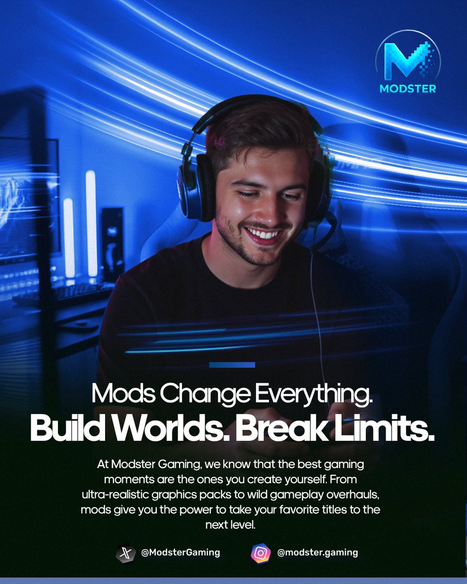ModsterGaming's tweet image. 🚀 Mods Change Everything.

Build Worlds. Break Limits.

At Modster Gaming, the best moments are the ones you create. From ultra‑realistic graphics packs to wild gameplay overhauls, mods let you take your favorite titles to the next level.

👇 What’s the one mod you can’t play…