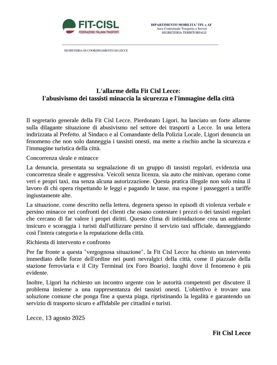 Fit_Cisl_Lecce's tweet photo. https://t.co/SsKo4nlfrB