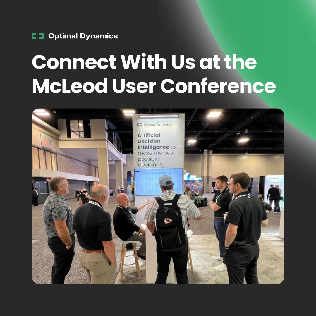 OptimalDynamics's tweet image. We&apos;ll be at the McLeod Software User Conference in September — and we can’t wait to connect. Find us at Booth #245, and get in touch with us to schedule time to meet:
hubs.la/Q03D6TrW0

#mcleod #ai #trucking #transportation #supplychain #logistics #freight #freighttech
