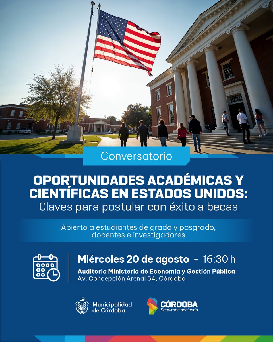 ¿Querés estudiar o investigar en universidades de EE.UU. con una beca? 

Junto a la Dra. Norma González de <a href="/RiceUniversity/">Rice University</a> y experiencias locales vas a conocer de primera mano cómo postular con éxito a programas de grado y posgrado.

🔗 Inscribite en bit.ly/ConversatorioB…
