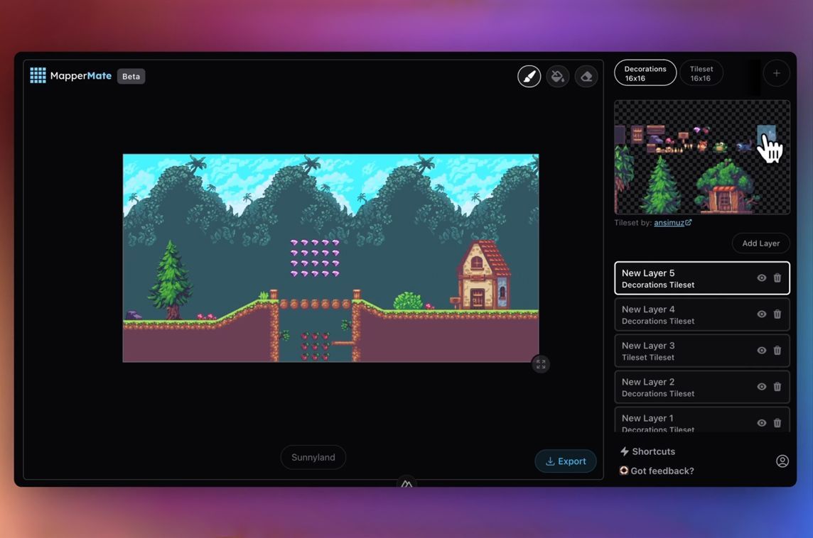 .@mappermate is a Vue-based tilemap editor used to create, edit &amp; manage tilemaps for 2D games 🎮️ - madewithvuejs.com/mappermate